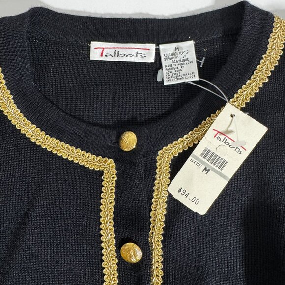 Talbots Ladies Sweater Jacket Size medium Black NWT - Picture 11 of 12